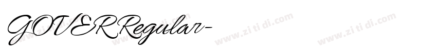 GOVER Regular字体转换 GOVER Regular字体转换